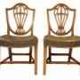 Pair of Georgian Shield Back Chairs