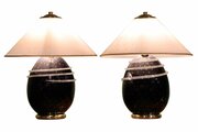 Pair of Mid 20th Century Venetian Glass Lamps with