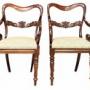 Pair William IV Mahogany Saddleback Carver Chairs
