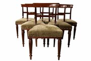 Set Of Six Regency Mahogany Bar Back Dining Chairs