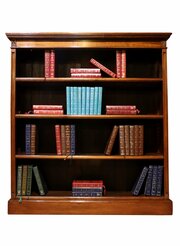 Victorian Walnut Open Bookcase 