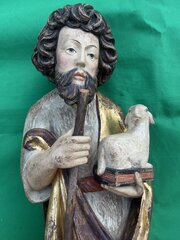 19th Century Polychrome Figure of John the Baptist