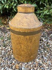 Large Round Brown Vintage Dutch Tea Tin