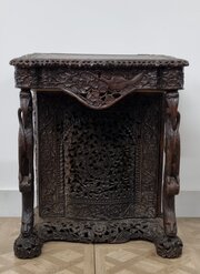 19th Century Anglo Indian Burmese Rosewood Desk