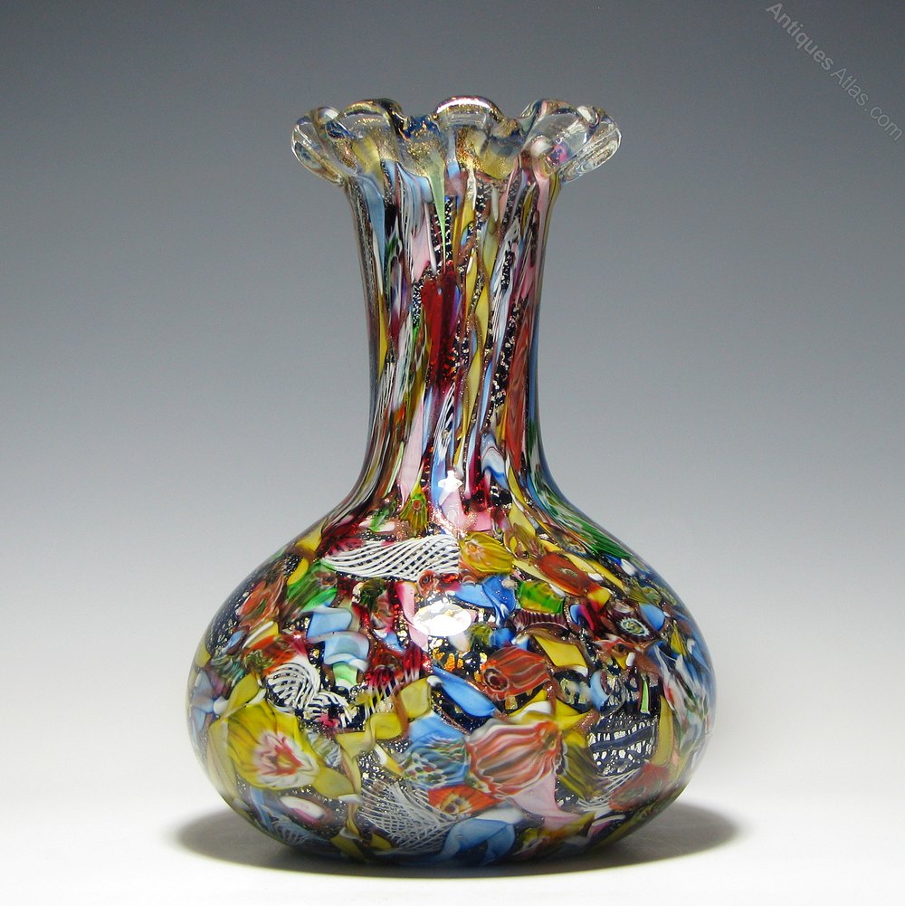 Antiques Atlas Large Murano Arte Vetraria Muranese Glass Vase