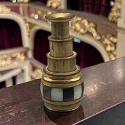 19thc Austrian Gilt Metal & Mother-of-Pearl Opera Glass