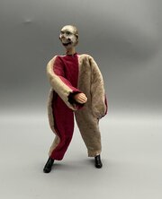 A Rare Swiss Jointed Clown Metal Doll By Bucherer 