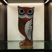 Abraham Palatnik Large 19 Cm Colourful Lucite Owl 