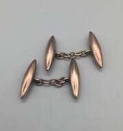 Vintage 9ct Rose Gold Torpedo Cufflinks