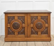 19th Century Carved Oak Cabinet