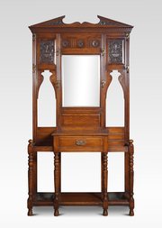  19th Century Carved Oak Hall Stand
