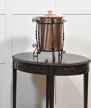 Arts And Crafts Circular Copper Coal Bucket