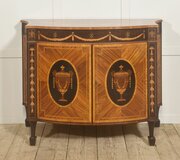 Fine George III Style Satinwood & Rosewood Marquetry