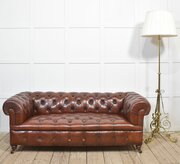 Leather Deep Buttoned Chesterfield