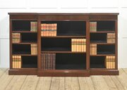 Mahogany Breakfront Open Bookcase