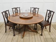 mahogany cross banded circular dining table Mahogany cross banded circular dining table