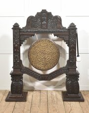 Monumental Carved Oak Dinner Gong