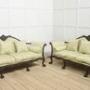 Pair of Chippendale revival settees