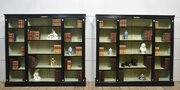 Pair Of Ebonised Wedgwood Open Bookcases