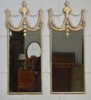 Pair Of Modern Gilt-Painted Metal Mirrors