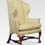 Queen Anne style wing armchair