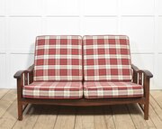 Walnut Arts And Crafts Two Seater Settee