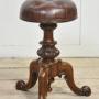 Walnut Adjustable Piano Stool