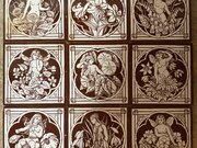Set Of Nine Minton Spirits Of The Flowers Tiles 1880