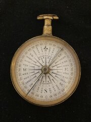 Rare Georgian Pocket Compass By Thomas Rubergall