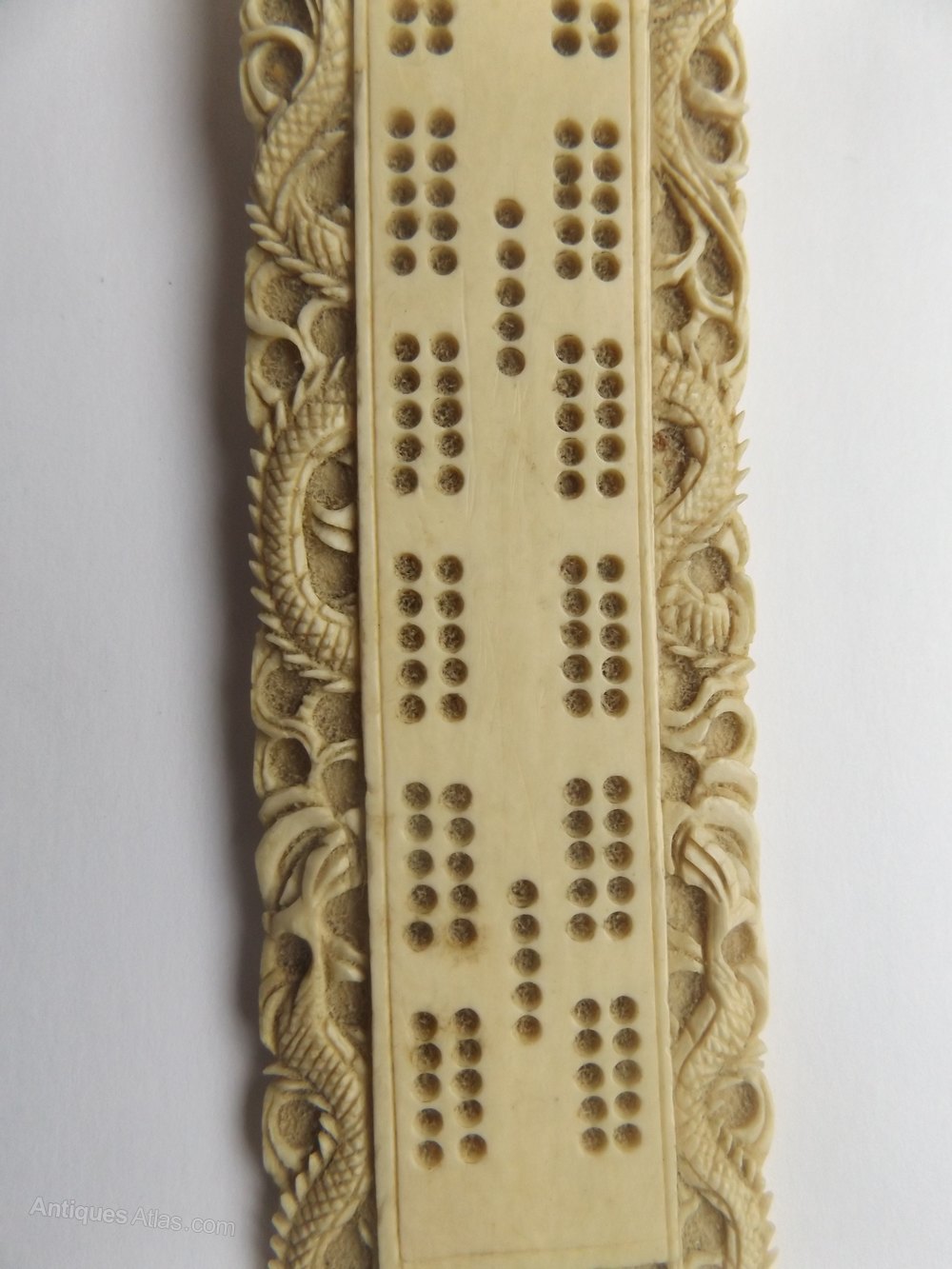 Antiques Atlas Chinese Ivory Cribbage Board Decorated With Dragon