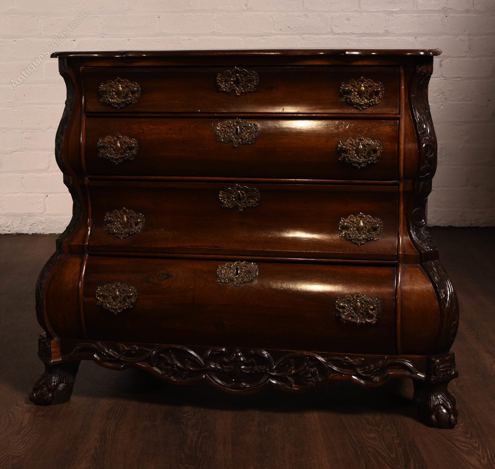 18th Century Rosewood Dutch Bombe Chest Of Drawers Antiques Atlas