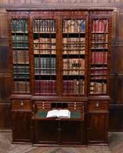 19th Century Mahogany Secretaire Bookcase 