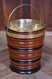 19th Century Walnut Peat Bucket