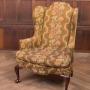 Edwardian Tapestry Wing Back Chair  