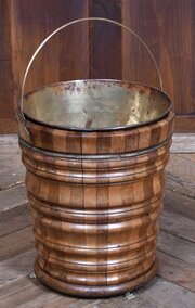 Dutch Fruitwood Peat / Coal Bucket