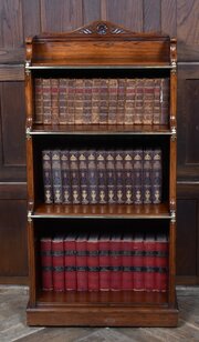 Edwardian Rosewood Waterfall Bookcase