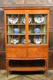 Edwardian Satinwood Display Cabinet