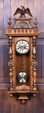 German Mahogany Wall Clock