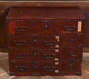 Japanese Tansu Red Lacquered Chest