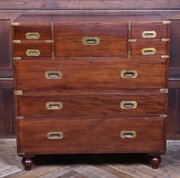 Mahogany Campaign Chest Of Drawers