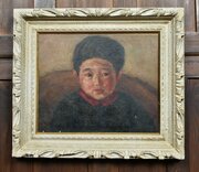 Oil On Board Japanese Boy