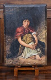 Oil Painting On Wood – Signed C.E. Howson