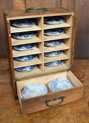 Set Of 14 Porcelain Sushi Plates With Storage Box