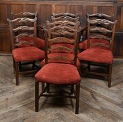 Set Of 8 Chippendale Revival Dining Chairs