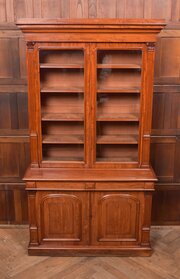 Victorian Mahogany Bookcase With Glazed Top