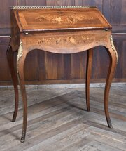 Victorian Marquetry Bureau Du Dame / Writing Desk