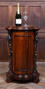 Victorian Rosewood Cylinder Cupboard