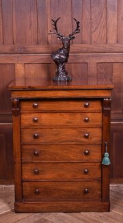 A Fine Victorian Rosewood Wellington Chest