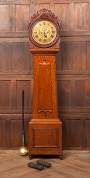 Victorian Scottish Mahogany Drumhead Clock