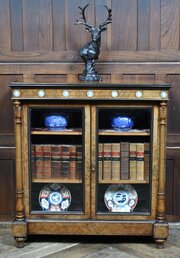 Victorian Walnut Display Cabinet
